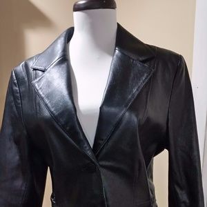 Black Leather Jacket by Andrew Marc NY Size Small